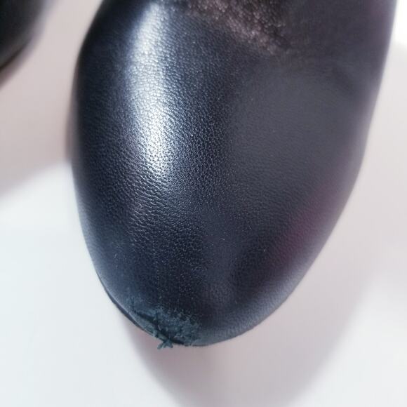 Aquazurra Black Leather Over the Knee Heels Boots - Picture 3 of 13